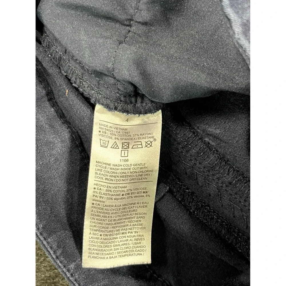 Old Navy Pants Women 4 Navy Blue High Rise Secret Smooth Pockets Pixie Flare Leg